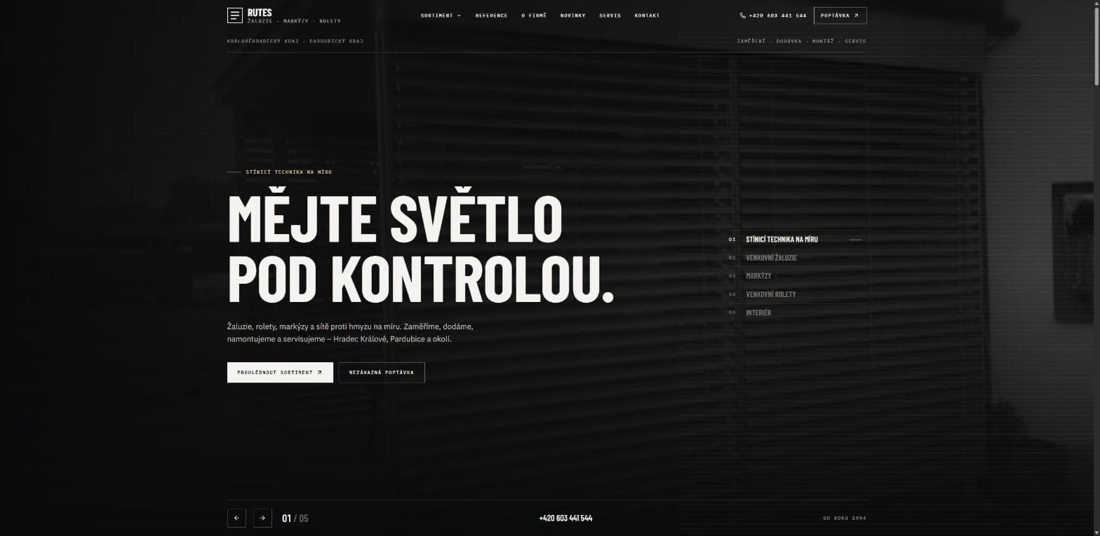Rutes – stínicí technika